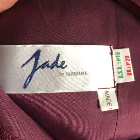 JADE BY JASMINE J9914Tiered sleevless maxi dress in cranberry size 18 - Picture 12 of 12